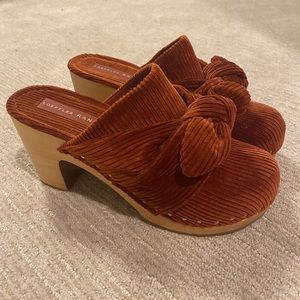 Loeffler Randall Rust Corduroy Clogs